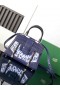 Saïgon Structuré Mini Bag Crocodile Leather Embroidered Navy Blue