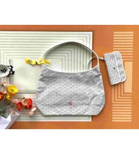 Bohème Hobo Bag Heart White