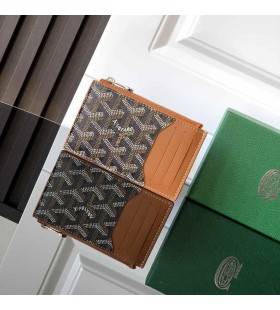 Bourbon Zipped Card Holder Black & Tan