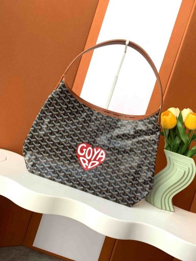 Bohème Hobo Bag Grande Coração Black & Tan