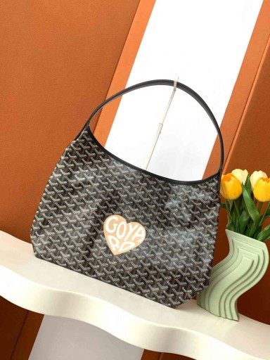 Bohème Hobo Bag Grande Coração Preto