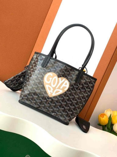 Anjou Mini Saco Grande Coração Preto