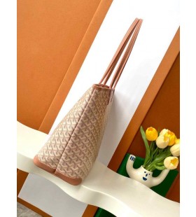 Artois MM Goyardine Bag Pearlescent Coral Pink