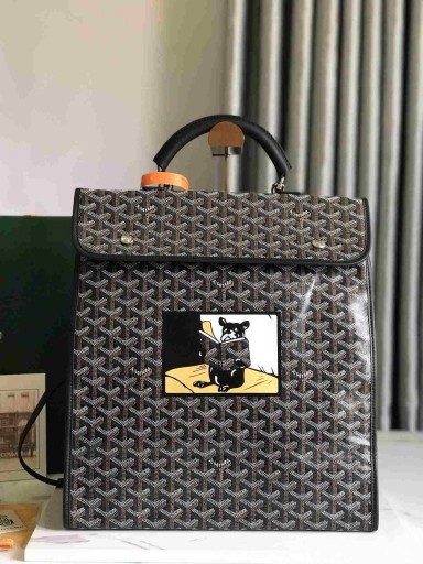 Saint-Léger Backpack Eagrán Teoranta Bulldog Na Fraince Dubh