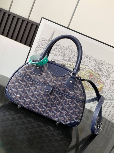 Vintage Borsa Bowling Blu Navy