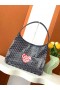 Bohème Borsa Hobo Grande Cuore Blu Navy