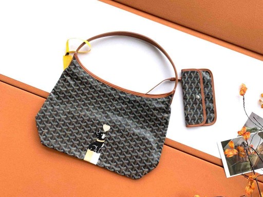 Bohème Hobo Bag Hjertet Og Fransk Bulldog Black & Tan