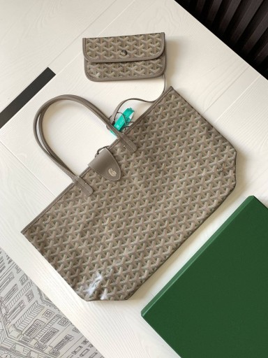 Saint Louis Goyardine Claire Voie PM Veske Khaki