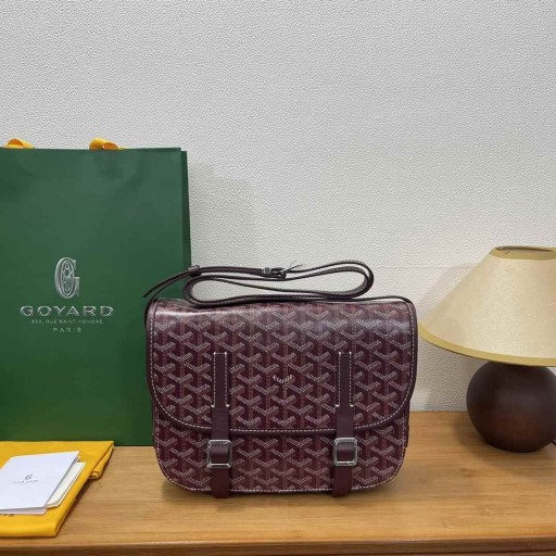 Belvedere Messenger Goyardine MM Bag Mørkerød