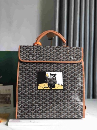 Saint Léger Backpack Limited Edition French Bulldog Black & Tan