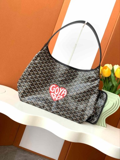 Bohème Hobo Bag Inima Mare Negru