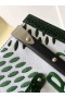 Saïgon PM Geanta din Piele de Crocodil Brodat Verde