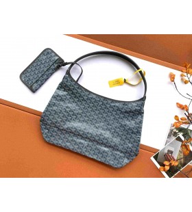 Torba Bohème Hobo Sa Srcem i Francuskog Buldoga Sive Boje