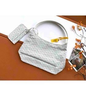 Torba Bohème Hobo sa Srcem i Francuskog Buldoga Bijele Boje