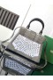 Saïgon PM Bolso de piel de Cocodrilo Bordado en Gris