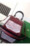 Saïgon PM Bolso de piel de Cocodrilo Bordado Borgoña