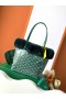 Piel De Conejo Mini Bolso De Mano Verde