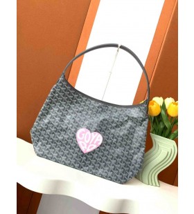 Bohème Hobo Bolsa De Gran Corazón Gris