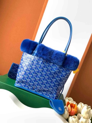 Králičí Kůže Mini Tote Bag Modrá Obloha