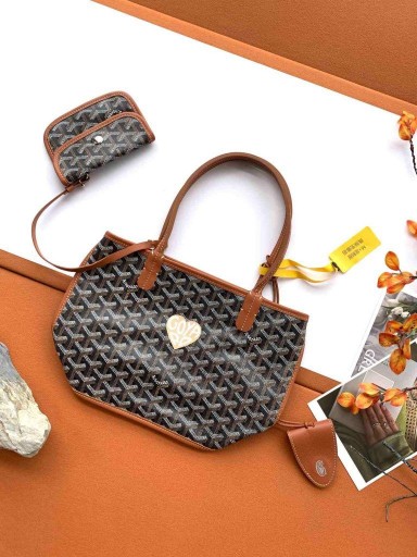 Anjou Mini Taška Srdce Black & Tan