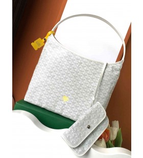 Bohème Hobo Bag Srdce Bílé
