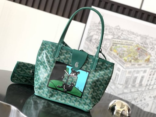 Anjou Mini Taske Fransk Bulldog Grøn