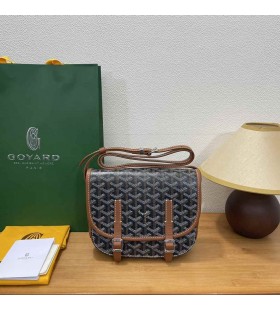 Belvedere Messenger Goyardine PM Black & Tan