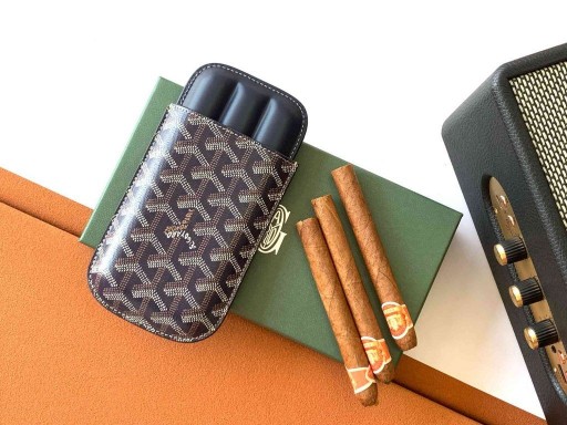 Churchill 3 Sigaar Geval Navy Blauw