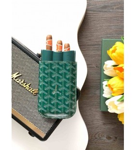 Churchill 3 Cigar Case Green