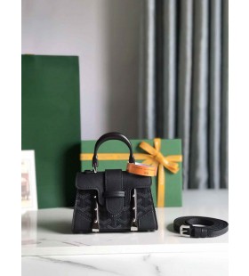Saigon Structuur Nano Tas Limited Edition In Jet Zwart