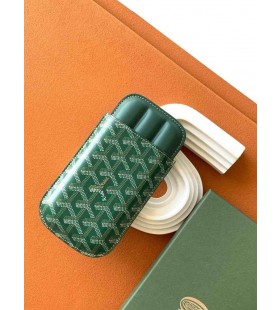 Churchill 3 Cigar Case Green