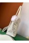 Fourrure De Lapin Mini Sac Fourre-Tout Blanc