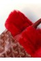 Fourrure De Lapin Mini Sac Fourre-Tout Rouge