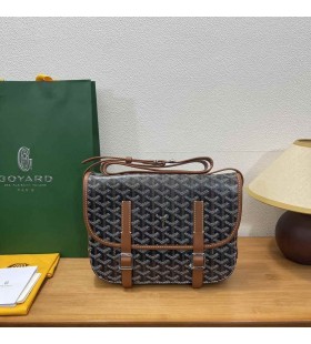 Belvedere Messenger Goyardine MM Noir & feu