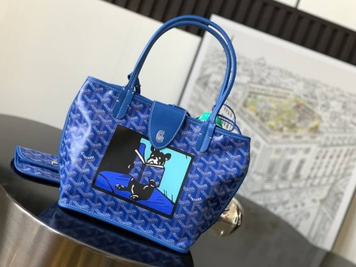 Anjou Mini Bag French Bulldog-Himmelblau