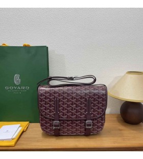 Belvedere Messenger Goyardine MM Bag Burgundy