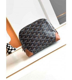Vendôme Cosmetic Pouch Black & Tan