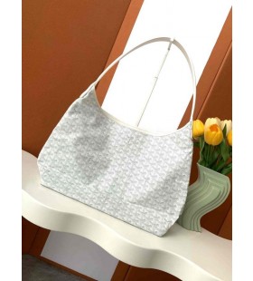 Bohème Hobo Τσάντα Μεγάλη Καρδιά Λευκό