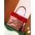 Κουνέλι Γούνα Mini Tote Τσάντα Κόκκινη